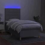 ΚΡΕΒΑΤΙ BOXSPRING ΜΕ ΣΤΡΩΜΑ & LED ΑΝ.ΓΚΡΙ 90X190 ΕΚ. ΥΦΑΣΜΑΤΙΝΟ 3135397
