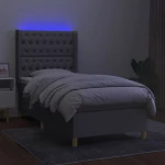 ΚΡΕΒΑΤΙ BOXSPRING ΜΕ ΣΤΡΩΜΑ & LED ΑΝ.ΓΚΡΙ 90X190 ΕΚ. ΥΦΑΣΜΑΤΙΝΟ 3139077