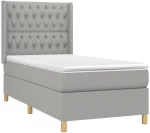 ΚΡΕΒΑΤΙ BOXSPRING ΜΕ ΣΤΡΩΜΑ & LED ΑΝ.ΓΚΡΙ 90X190 ΕΚ. ΥΦΑΣΜΑΤΙΝΟ 3139077