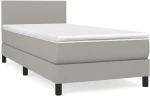 ΚΡΕΒΑΤΙ BOXSPRING ΜΕ ΣΤΡΩΜΑ ΑΝΟΙΧΤΟ ΓΚΡΙ 90X190 ΕΚ. ΥΦΑΣΜΑΤΙΝΟ 3139857