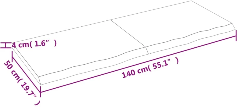 ΕΠΙΦΑΝΕΙΑ ΤΡΑΠΕΖΙΟΥ ΑΝ. ΚΑΦΕ 140X50X4 ΕΚ ΕΠΕΞ. ΜΑΣΙΦ ΞΥΛΟ ΔΡΥΟΣ 3156379