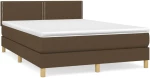 ΚΡΕΒΑΤΙ BOXSPRING ΜΕ ΣΤΡΩΜΑ ΣΚΟΥΡΟ ΚΑΦΕ 140X190 ΕΚ. ΥΦΑΣΜΑΤΙΝΟ 3140532