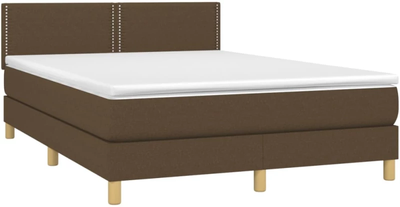 ΚΡΕΒΑΤΙ BOXSPRING ΜΕ ΣΤΡΩΜΑ ΣΚΟΥΡΟ ΚΑΦΕ 140X190 ΕΚ. ΥΦΑΣΜΑΤΙΝΟ 3140532