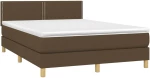 ΚΡΕΒΑΤΙ BOXSPRING ΜΕ ΣΤΡΩΜΑ ΣΚΟΥΡΟ ΚΑΦΕ 140X190 ΕΚ. ΥΦΑΣΜΑΤΙΝΟ 3140532