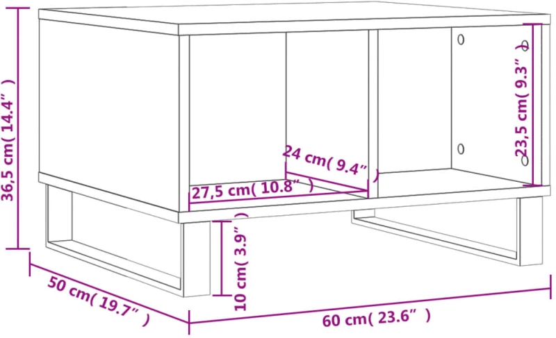 ΤΡΑΠΕΖΑΚΙ ΣΑΛΟΝΙΟΥ ΓΚΡΙ ΣΚΥΡ. 60X50X36,5 ΕΚ. ΕΠΕΞΕΡΓ. ΞΥΛΟ 830552