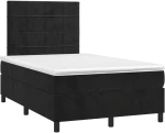 ΚΡΕΒΑΤΙ BOXSPRING ΜΕ ΣΤΡΩΜΑ & LED ΜΑΥΡΟ 120X200 ΕΚ. ΒΕΛΟΥΔΙΝΟ 3136115
