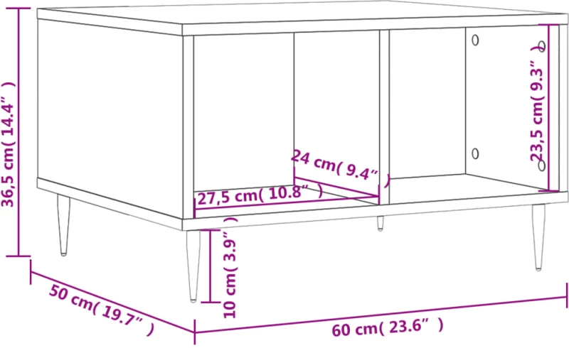 ΤΡΑΠΕΖΑΚΙ ΣΑΛΟΝΙΟΥ ΚΑΦΕ ΔΡΥΣ 60X50X36,5 ΕΚ. ΕΠΕΞΕΡΓΑΣΜΕΝΟ ΞΥΛΟ 830539