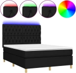 ΚΡΕΒΑΤΙ BOXSPRING ΜΕ ΣΤΡΩΜΑ & LED ΜΑΥΡΟ 140X200 ΕΚ. ΥΦΑΣΜΑΤΙΝΟ 3135679