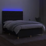 ΚΡΕΒΑΤΙ BOXSPRING ΜΕ ΣΤΡΩΜΑ & LED ΜΑΥΡΟ 140X200 ΕΚ. ΥΦΑΣΜΑΤΙΝΟ 3135679