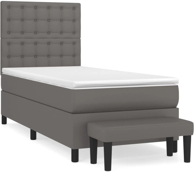 ΚΡΕΒΑΤΙ BOXSPRING ΜΕ ΣΤΡΩΜΑ ΓΚΡΙ 100X200ΕΚ. ΑΠΟ ΣΥΝΘΕΤΙΚΟ ΔΕΡΜΑ 3137651