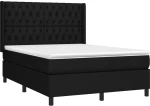 ΚΡΕΒΑΤΙ BOXSPRING ΜΕ ΣΤΡΩΜΑ & LED ΜΑΥΡΟ 140X200 ΕΚ. ΥΦΑΣΜΑΤΙΝΟ 3138559