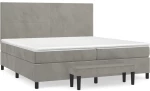 ΚΡΕΒΑΤΙ BOXSPRING ΜΕ ΣΤΡΩΜΑ ΑΝΟΙΧΤΟ ΓΚΡΙ 200X200 ΕΚ. ΒΕΛΟΥΔΙΝΟ 3137743