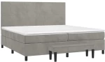 ΚΡΕΒΑΤΙ BOXSPRING ΜΕ ΣΤΡΩΜΑ ΑΝΟΙΧΤΟ ΓΚΡΙ 200X200 ΕΚ. ΒΕΛΟΥΔΙΝΟ 3137743