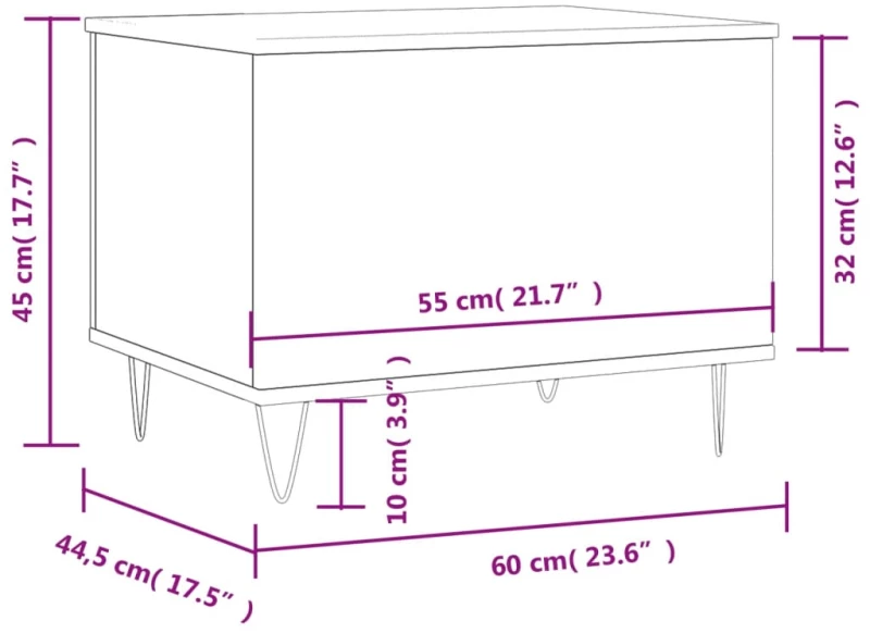ΤΡΑΠΕΖΑΚΙ ΣΑΛΟΝΙΟΥ ΚΑΦΕ ΔΡΥΣ 60X44,5X45 ΕΚ. ΕΠΕΞΕΡΓΑΣΜΕΝΟ ΞΥΛΟ 830955