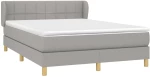 ΚΡΕΒΑΤΙ BOXSPRING ΜΕ ΣΤΡΩΜΑ ΑΝΟΙΧΤΟ ΓΚΡΙ 140X200 ΕΚ. ΥΦΑΣΜΑΤΙΝΟ 3126805
