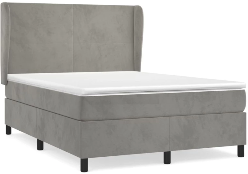 ΚΡΕΒΑΤΙ BOXSPRING ΜΕ ΣΤΡΩΜΑ ΑΝΟΙΧΤΟ ΓΚΡΙ 140X200 ΕΚ. ΒΕΛΟΥΔΙΝΟ 3129093