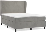 ΚΡΕΒΑΤΙ BOXSPRING ΜΕ ΣΤΡΩΜΑ ΑΝΟΙΧΤΟ ΓΚΡΙ 140X200 ΕΚ. ΒΕΛΟΥΔΙΝΟ 3129093