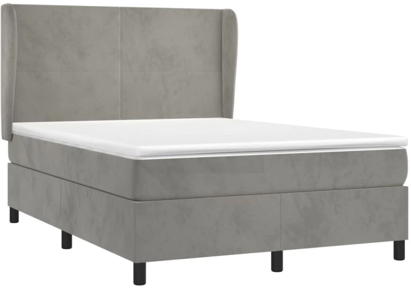 ΚΡΕΒΑΤΙ BOXSPRING ΜΕ ΣΤΡΩΜΑ ΑΝΟΙΧΤΟ ΓΚΡΙ 140X200 ΕΚ. ΒΕΛΟΥΔΙΝΟ 3129093