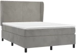 ΚΡΕΒΑΤΙ BOXSPRING ΜΕ ΣΤΡΩΜΑ ΑΝΟΙΧΤΟ ΓΚΡΙ 140X200 ΕΚ. ΒΕΛΟΥΔΙΝΟ 3129093