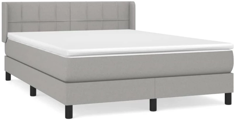 ΚΡΕΒΑΤΙ BOXSPRING ΜΕ ΣΤΡΩΜΑ ΑΝΟΙΧΤΟ ΓΚΡΙ 140X200 ΕΚ. ΥΦΑΣΜΑΤΙΝΟ 3129713