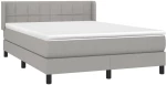 ΚΡΕΒΑΤΙ BOXSPRING ΜΕ ΣΤΡΩΜΑ ΑΝΟΙΧΤΟ ΓΚΡΙ 140X200 ΕΚ. ΥΦΑΣΜΑΤΙΝΟ 3129713