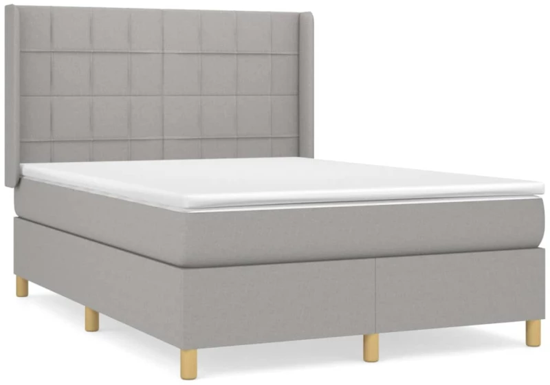 ΚΡΕΒΑΤΙ BOXSPRING ΜΕ ΣΤΡΩΜΑ ΑΝΟΙΧΤΟ ΓΚΡΙ 140X200 ΕΚ. ΥΦΑΣΜΑΤΙΝΟ 3131993