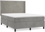 ΚΡΕΒΑΤΙ BOXSPRING ΜΕ ΣΤΡΩΜΑ ΑΝΟΙΧΤΟ ΓΚΡΙ 140X200 ΕΚ. ΒΕΛΟΥΔΙΝΟ 3132561