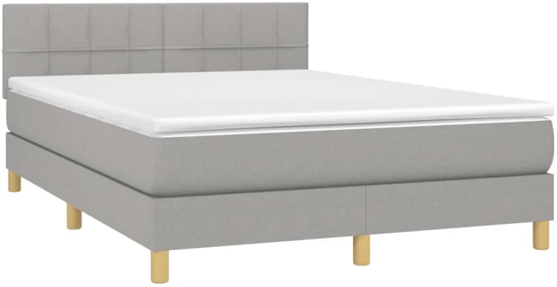 ΚΡΕΒΑΤΙ BOXSPRING ΜΕ ΣΤΡΩΜΑ & LED ΑΝ.ΓΚΡΙ 140X190ΕΚ. ΥΦΑΣΜΑΤΙΝΟ 3133709