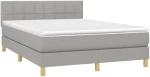 ΚΡΕΒΑΤΙ BOXSPRING ΜΕ ΣΤΡΩΜΑ & LED ΑΝ.ΓΚΡΙ 140X190ΕΚ. ΥΦΑΣΜΑΤΙΝΟ 3133709