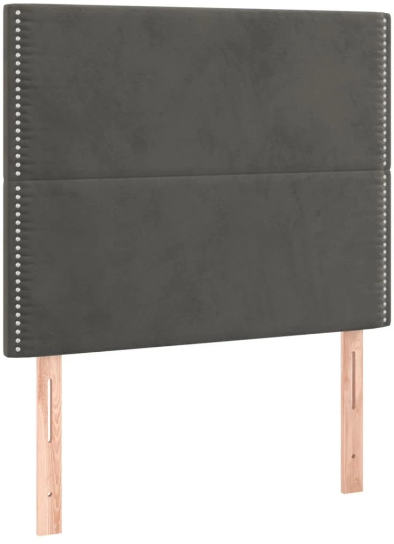 ΚΡΕΒΑΤΙ BOXSPRING ΜΕ ΣΤΡΩΜΑ ΣΚΟΥΡΟ ΓΚΡΙ 90X200 ΕΚ. ΒΕΛΟΥΔΙΝΟ 3137762