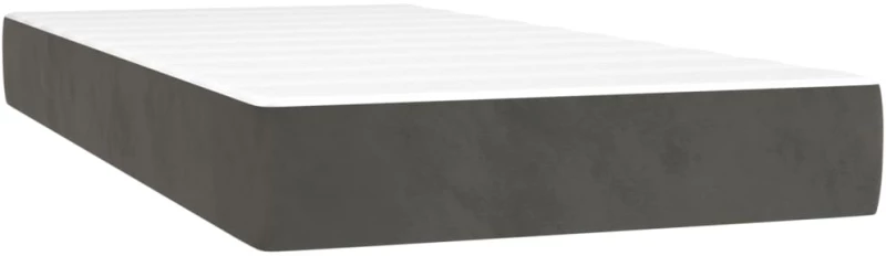 ΚΡΕΒΑΤΙ BOXSPRING ΜΕ ΣΤΡΩΜΑ ΣΚΟΥΡΟ ΓΚΡΙ 90X200 ΕΚ. ΒΕΛΟΥΔΙΝΟ 3137762