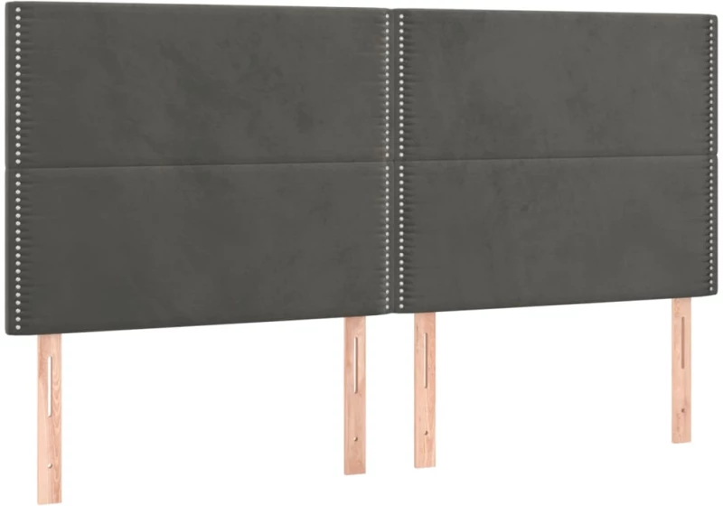 ΚΡΕΒΑΤΙ BOXSPRING ΜΕ ΣΤΡΩΜΑ ΣΚΟΥΡΟ ΓΚΡΙ 180X200 ΕΚ. ΒΕΛΟΥΔΙΝΟ 3137798
