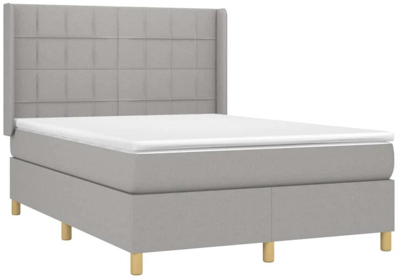 ΚΡΕΒΑΤΙ BOXSPRING ΜΕ ΣΤΡΩΜΑ & LED ΑΝ.ΓΚΡΙ 140X190ΕΚ. ΥΦΑΣΜΑΤΙΝΟ 3138869