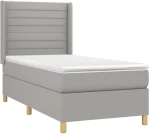 ΚΡΕΒΑΤΙ BOXSPRING ΜΕ ΣΤΡΩΜΑ & LED ΑΝ.ΓΚΡΙ 90X200 ΕΚ. ΥΦΑΣΜΑΤΙΝΟ 3138925