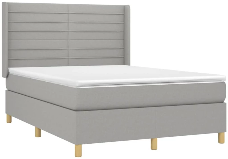 ΚΡΕΒΑΤΙ BOXSPRING ΜΕ ΣΤΡΩΜΑ & LED ΑΝ.ΓΚΡΙ 140X190ΕΚ. ΥΦΑΣΜΑΤΙΝΟ 3138949