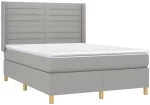 ΚΡΕΒΑΤΙ BOXSPRING ΜΕ ΣΤΡΩΜΑ & LED ΑΝ.ΓΚΡΙ 140X190ΕΚ. ΥΦΑΣΜΑΤΙΝΟ 3138949