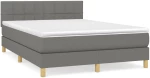 ΚΡΕΒΑΤΙ BOXSPRING ΜΕ ΣΤΡΩΜΑ ΣΚΟΥΡΟ ΓΚΡΙ 140X200 ΕΚ ΥΦΑΣΜΑΤΙΝΟ 3140618