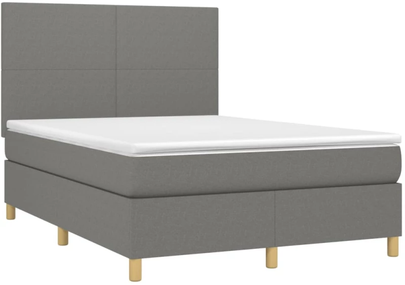 ΚΡΕΒΑΤΙ BOXSPRING ΜΕ ΣΤΡΩΜΑ ΣΚΟΥΡΟ ΓΚΡΙ 140X200 ΕΚ ΥΦΑΣΜΑΤΙΝΟ 3142178