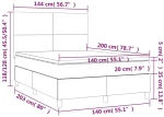 ΚΡΕΒΑΤΙ BOXSPRING ΜΕ ΣΤΡΩΜΑ ΣΚΟΥΡΟ ΓΚΡΙ 140X200 ΕΚ ΥΦΑΣΜΑΤΙΝΟ 3142178