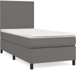 ΚΡΕΒΑΤΙ BOXSPRING ΜΕ ΣΤΡΩΜΑ ΓΚΡΙ 90X200 ΕΚ. ΑΠΟ ΣΥΝΘΕΤΙΚΟ ΔΕΡΜΑ 3142705
