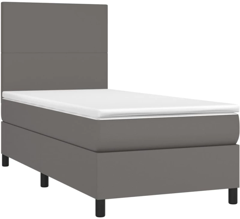 ΚΡΕΒΑΤΙ BOXSPRING ΜΕ ΣΤΡΩΜΑ ΓΚΡΙ 90X200 ΕΚ. ΑΠΟ ΣΥΝΘΕΤΙΚΟ ΔΕΡΜΑ 3142705