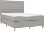 ΚΡΕΒΑΤΙ BOXSPRING ΜΕ ΣΤΡΩΜΑ & LED ΑΝ.ΓΚΡΙ 140X200ΕΚ. ΥΦΑΣΜΑΤΙΝΟ 3135517