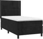 ΚΡΕΒΑΤΙ BOXSPRING ΜΕ ΣΤΡΩΜΑ & LED ΜΑΥΡΟ 90X200 ΕΚ. ΒΕΛΟΥΔΙΝΟ 3139483