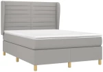 ΚΡΕΒΑΤΙ BOXSPRING ΜΕ ΣΤΡΩΜΑ ΑΝΟΙΧΤΟ ΓΚΡΙ 140X190 ΕΚ. ΥΦΑΣΜΑΤΙΝΟ 3128597