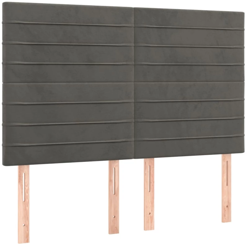 ΚΡΕΒΑΤΙ BOXSPRING ΜΕ ΣΤΡΩΜΑ ΣΚΟΥΡΟ ΓΚΡΙ 140X200 ΕΚ. ΒΕΛΟΥΔΙΝΟ 3129274