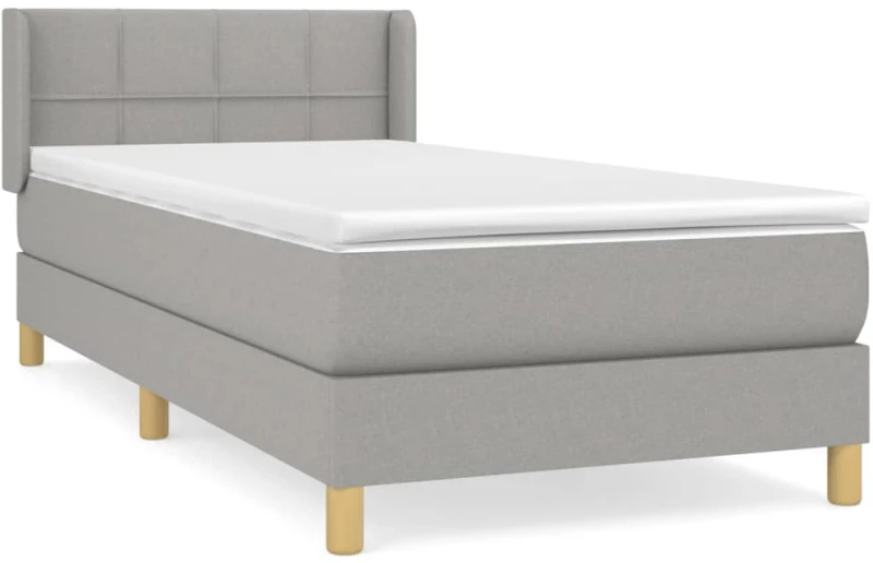 ΚΡΕΒΑΤΙ BOXSPRING ΜΕ ΣΤΡΩΜΑ ΑΝΟΙΧΤΟ ΓΚΡΙ 80X200 ΕΚ. ΥΦΑΣΜΑΤΙΝΟ 3130225