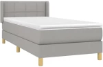 ΚΡΕΒΑΤΙ BOXSPRING ΜΕ ΣΤΡΩΜΑ ΑΝΟΙΧΤΟ ΓΚΡΙ 80X200 ΕΚ. ΥΦΑΣΜΑΤΙΝΟ 3130225