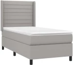 ΚΡΕΒΑΤΙ BOXSPRING ΜΕ ΣΤΡΩΜΑ ΑΝΟΙΧΤΟ ΓΚΡΙ 90X200 ΕΚ. ΥΦΑΣΜΑΤΙΝΟ 3131481