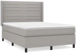ΚΡΕΒΑΤΙ BOXSPRING ΜΕ ΣΤΡΩΜΑ ΑΝΟΙΧΤΟ ΓΚΡΙ 140X190 ΕΚ. ΥΦΑΣΜΑΤΙΝΟ 3131505