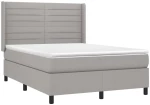 ΚΡΕΒΑΤΙ BOXSPRING ΜΕ ΣΤΡΩΜΑ ΑΝΟΙΧΤΟ ΓΚΡΙ 140X190 ΕΚ. ΥΦΑΣΜΑΤΙΝΟ 3131505